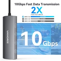 VANGREE USB-C Hub 5 port, 4K HDMI, 100W töltés, SD/TF olvasó, MacBook/iPad kompatibilis 3