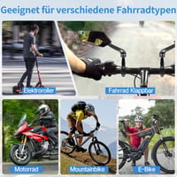 Oglindă retrovizoare pentru bicicletă Vankarr pentru E-Bike, partea stângă, 2 bucăți, HD, pliabilă, pentru ghidon de 20-24 mm 6