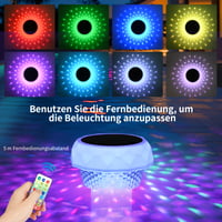 Dozator Plutitor de Clor pentru Piscină Vankarr cu Iluminare LED Solară și Telecomandă, Dozator de Tablete de Clor Plutitor Rezistent la Apă IP68 5