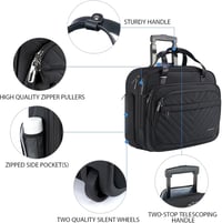VANKEAN Gurulós Laptop Táska Nőknek 15.6" Vízálló Üzleti Utazótáska RFID Védelemmel 2