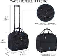 VANKEAN Gurulós Laptop Táska Nőknek 15.6" Vízálló Üzleti Utazótáska RFID Védelemmel 6