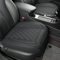 Set huse auto din piele Vankerful, 2 bucăți, negru, protecție scaune de lux 1