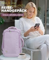 VANKEV 40x20x25 cm Ryanair príručná batožina, batoh na notebook, cestovná taška, taška do lietadla s rozmermi kabínkovej batožiny 2
