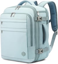 VANKEV Bővíthető Fedélzeti Hátizsák 40x30x20-25cm Ryanair EasyJet Wizz Air Laptop Táska Világoskék 1
