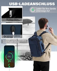 VANKEV Kabínový kufor Batoh 40x20x25 cm Ryanair Príručná batožina Cestovná taška na notebook do lietadla 7