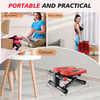 Vannect Mini Stepper Otthoni Edzéshez Erőkötélekkel és Kijelzővel 6