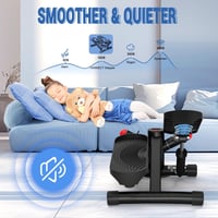 Vannect Mini Stepper Otthoni Edzéshez Power Kötelekkel, LCD Kijelzővel, Magasságállítható - 8708S-Black, 8708S height adjustment 6