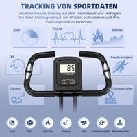 VANNECT Összecsukható Szobakerékpár - Narancs, LCD Kijelzővel, Pulzusmérővel, 150 kg Teherbírással, Otthoni Edzéshez, Idősebbek Számára is 6