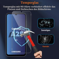Tvrdené sklo Vanrain pre Samsung Galaxy A25 5G, 2+2 ks, s ochranou fotoaparátu, tvrdosť 9H, HD priehľadné, odolné voči poškriabaniu, bez bublín 3