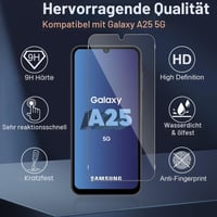 Tvrdené sklo Vanrain pre Samsung Galaxy A25 5G, 2+2 ks, s ochranou fotoaparátu, tvrdosť 9H, HD priehľadné, odolné voči poškriabaniu, bez bublín 2