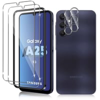 Tvrdené sklo Vanrain pre Samsung Galaxy A25 5G, 2+2 ks, s ochranou fotoaparátu, tvrdosť 9H, HD priehľadné, odolné voči poškriabaniu, bez bublín 1