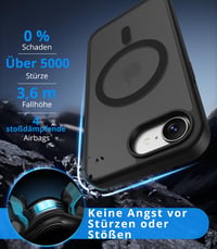 Vansdon magnetický kryt na iPhone 16 / iPhone 17 s tvrdeným sklom – čierny, ochranný kryt kompatibilný s MagSafe 2