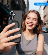Magnetický kryt na Samsung Galaxy A57 5G Vansdon, čierny — sklenená fólia chýba, v balení je len kryt (stav: pozri 2. obrázok) 9