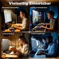 Vansky Monitor Lámpa USB-s Képernyő Fény Állítható Színhőmérséklet és Fényerő Irodai Gamer - black 7