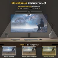 Vansky Monitor Lámpa USB-s Képernyő Fény Állítható Színhőmérséklet és Fényerő Irodai Gamer - black 3