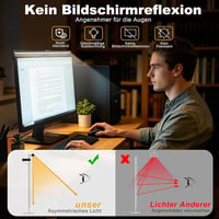 Vansky Monitor Lámpa USB-s Képernyő Fény Állítható Színhőmérséklet és Fényerő Irodai Gamer - black 2