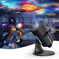 VanSmaGo HD projektor zvjezdanog neba, noćna lampa s rotacijom od 360°, duboka crna 1