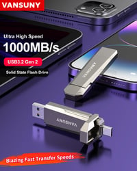 Vansuny 256GB USB-C Pendrive 1000MB/s Külső SSD iPhone Android Laptop 2