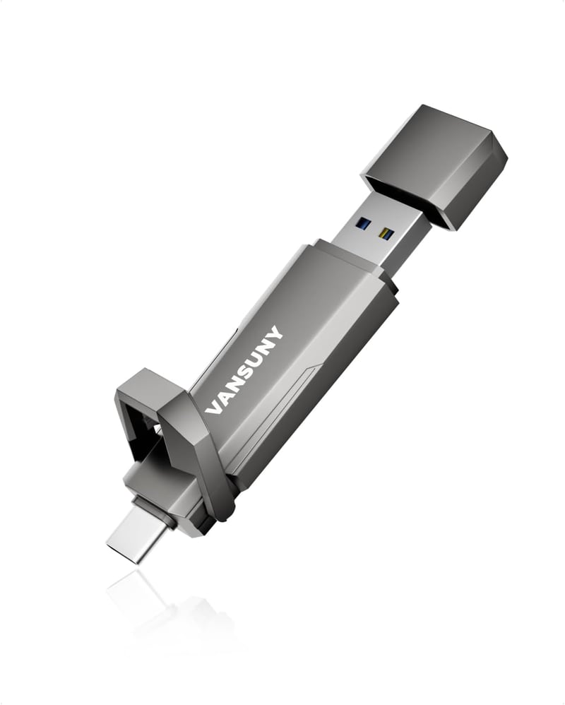 Vansuny 256GB USB-C Pendrive 1000MB/s Külső SSD iPhone Android Laptop