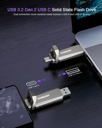 Vansuny 256GB USB-C Pendrive 1000MB/s Külső SSD iPhone Android Laptop 4