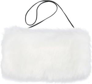VANZACK grijač za ruke od umjetnog krzna - bijeli - 34x21 cm – paket od 2 komada