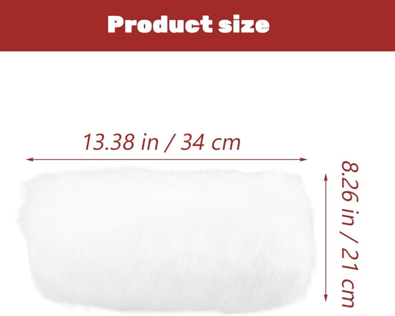 VANZACK Téli kézmelegítő kéztartó bundazsák műszőrmeből női, fehér újrahasználható hőtartóval, 34 x 21 x 7 cm