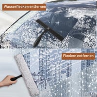 VANZAVANZU stierka na sprchové kúty a sklenené dvere súprava s utierkou z mikrovlákna, 28 cm, čierno-sivá, s protišmykovou rukoväťou a samolepiacim háčikom 5