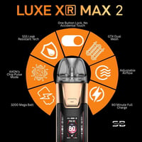 Vaporesso Luxe XR Max 2 e-cigaretta készlet 80W, 3200 mAh, 5 ml pod, MTL/DTL - Storm Blue 8