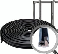 VARGORT S-834X Fekete Ablaktömítő Gumi 20m - Műanyag és Fa Ablakokhoz, Ajtókhoz - 5mm Vastag PVC Szigetelőszalag 1