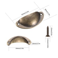 Set 16 Mânere Vintage în Formă de Scoică pentru Dulap și Sertar VARHHUXHA, Butoni de Mobilier Culoarea Bronzului 2