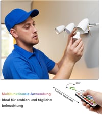 VARICART GU10 LED Izzó, 5W Szabályozható RGB Színváltós Spotlámpa, Távirányítóval, 3000K Meleg Fehér, 450 Lumen, 50W Ekvivalens, Otthoni Dek 4