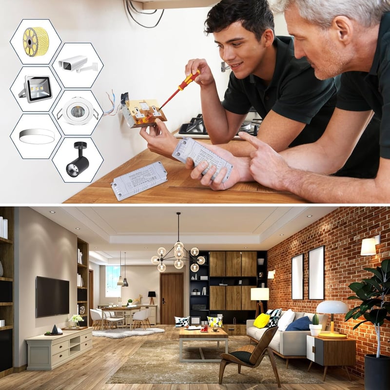 VARICART LED Tápegység 24V Dimmerelhető 12W 230V-ról 24V DC-re Transzformátor MR16 GU5.3 LED Világításhoz Stabil Feszültség