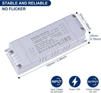 VARICART LED Tápegység 24V Dimmerelhető 12W 230V-ról 24V DC-re Transzformátor MR16 GU5.3 LED Világításhoz Stabil Feszültség 2