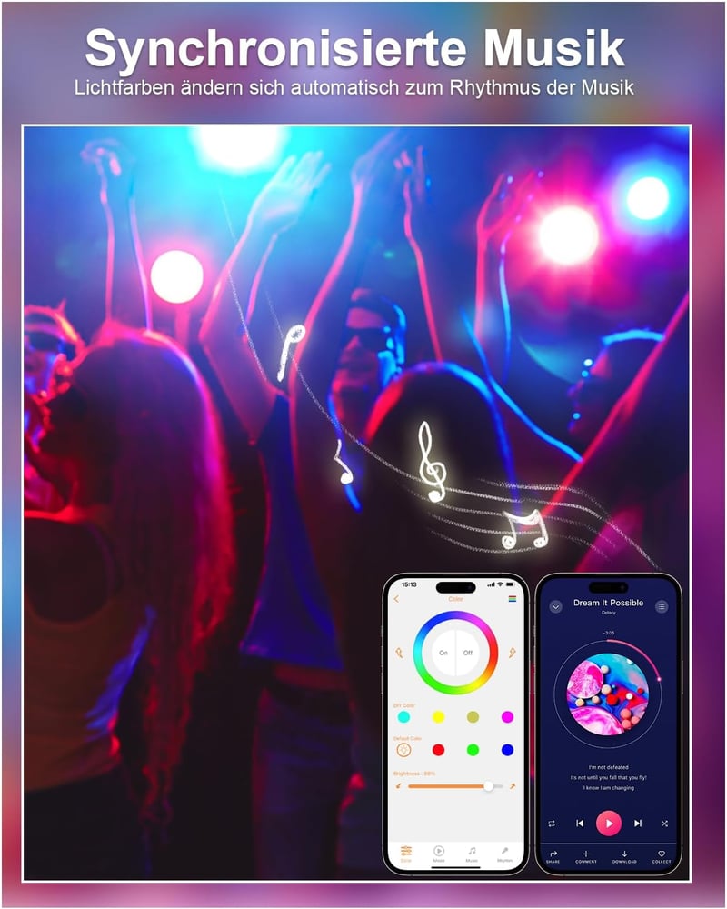 VARICART RGB LED Süllyesztett Spotlámpa Szett - 6 db Bluetooth Okos Mennyezeti Világítás, Alexa Kompatibilis, Színváltós, Szabályozható, Zen