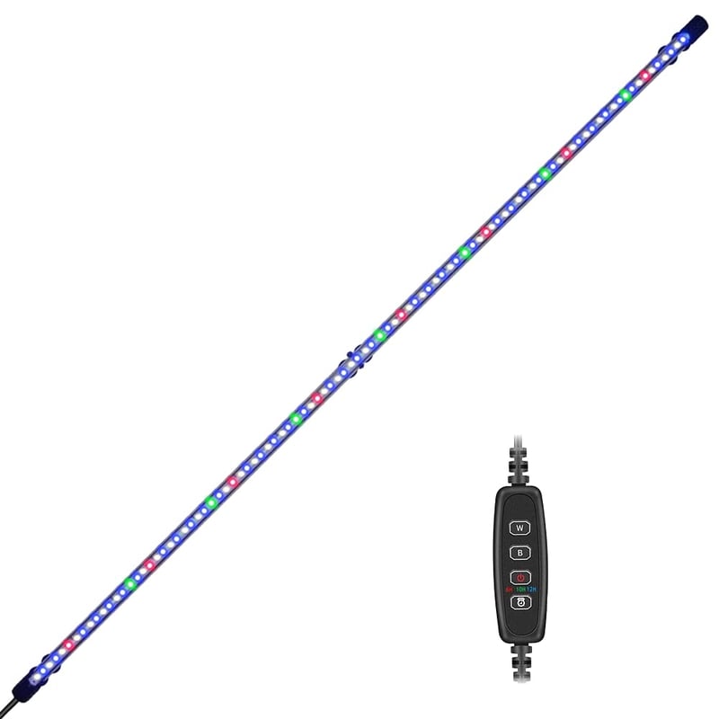 VARMHUS Ponorné akváriové osvetlenie s 3-stupňovým časovaným cyklom a stmievaním, 96 LED, 112 cm, 3 svetelné režimy, 4 farby, 10 úrovní jasu