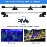 VARMHUS Ponorné akváriové osvetlenie s 3-stupňovým časovaným cyklom a stmievaním, 96 LED, 112 cm, 3 svetelné režimy, 4 farby, 10 úrovní jasu 6