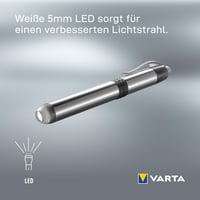 VARTA 5mm LED ceruzkové svietidlo s 1x High Energy AAA batériou – Kompaktné vreckové svetlo 5