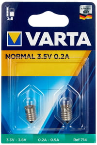 Žiarovka Varta 714 pre panelové svietidlo - 3,5 V 0,2 A - 2 ks 2