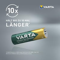 Nabíjateľné batérie VARTA AA 4 ks - Recharge Accu Power on Demand ceruzkové batérie balenie 3
