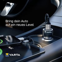 Încărcător Auto VARTA 45W, 2 Porturi, Design din Aluminiu, Încărcător Rapid USB pentru Brichetă Auto 5