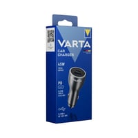 Încărcător Auto VARTA 45W, 2 Porturi, Design din Aluminiu, Încărcător Rapid USB pentru Brichetă Auto 2