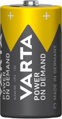 Alkalické batérie VARTA Baby C (LR14), Power on Demand, balenie 12 ks, 7800 mAh, pre inteligentnú domácnosť a počítačové príslušenstvo, vyrobené v Nemecku 4