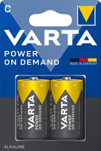 Alkalické batérie VARTA Baby C (LR14), Power on Demand, balenie 12 ks, 7800 mAh, pre inteligentnú domácnosť a počítačové príslušenstvo, vyrobené v Nemecku 2