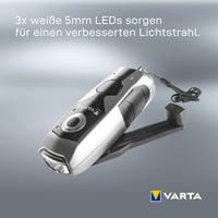 Dynamo LED ručné svietidlo VARTA s kľukou, nabíjateľné, 120 mAh Li-ion akumulátor, vodoodolnosť IPX4, nárazuvzdorné, svietidlo nabíjateľné bez batérií 7
