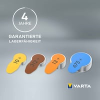 Batérie do načúvacích prístrojov VARTA typ 13 oranžové, balenie 60 ks, Power on Demand, pre načúvacie prístroje, vyrobené v Nemecku 2
