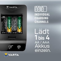 Inteligentná nabíjačka batérií VARTA LCD Smart Charger+ so 4x AA 2100 mAh batériami, individuálnym nabíjaním článkov a funkciou obnovenia kapacity 6