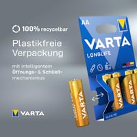 Baterii Alcaline VARTA Longlife AA – Pachet de 24 bucăți (Cube) 5