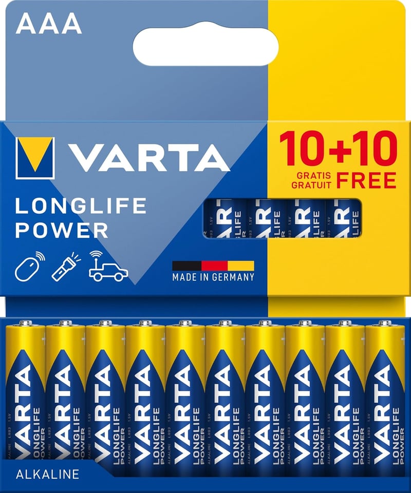VARTA Longlife Power AAA alkáli elem - 20 db