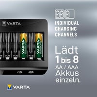 VARTA Multi Charger+ 8 részes akkumulátor töltő AA AAA 9V elemekhez - Single, LCD Multi Charger+ 9