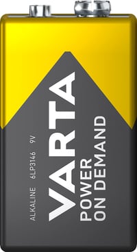 Baterie Alcalină VARTA Power on Demand 9V, 4 bucăți - Pachet Durabil de Baterii Block 4